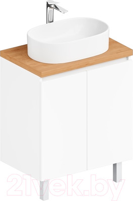Тумба под умывальник ЗОВ Монови 60 / M60LW0LWS-HPL38T (туя/белый)