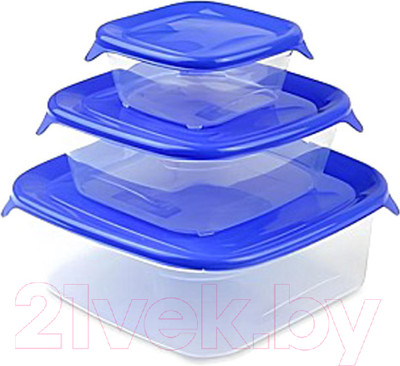 Набор контейнеров Curver Fresh&Go / 08026-139-00 (3шт, синий)