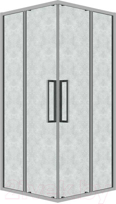 Душевой уголок Grossman Cosmo 80x80x195 / 300.K33.02.8080.10.02 (хром/шиншилла стекло)