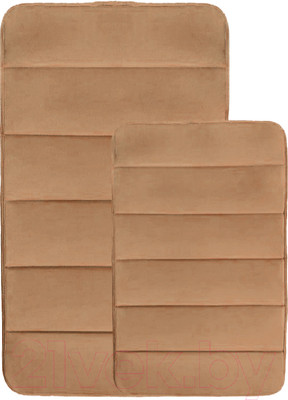 Набор ковриков для ванной и туалета Вилина Велюр / 7193 (50x80, 40x60, мокко)