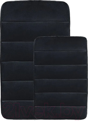 Набор ковриков для ванной и туалета Вилина Велюр / 7193 (50x80, 40x60, черный)