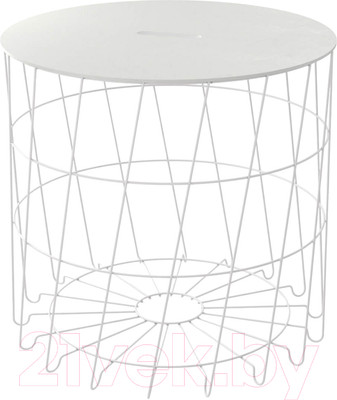 Журнальный столик Sheffilton SHT-CT41 МДФ (мисандея/белый муар/металл)