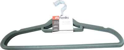 Набор пластиковых вешалок-плечиков Feniks FN086 (5шт, темно-серый)