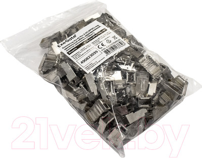Коннектор ExeGate PL45-C5-8P8C-SH-100 / EX293764RUS (100шт)