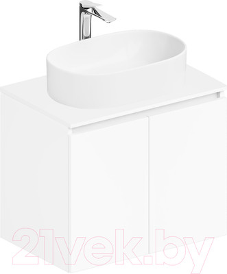 Тумба под умывальник ЗОВ Монови 80 / M80LW0LW-LDSPW (подвесная/белый)