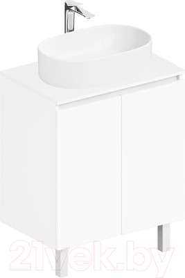 Тумба под умывальник ЗОВ M80LW0LWS-LDSPW (белый)