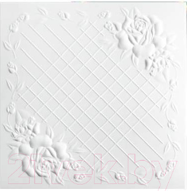 Потолочная плита SOLID С2064 экструдированного пенополистирола (500x500, уп. 8шт, белый)