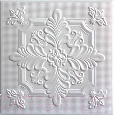 Потолочная плита SOLID С2065 из экструдированного пенополистирола (500x500, уп. 8шт, белый)