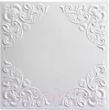 Потолочная плита SOLID С2072 из экструдированного пенополистирола (500x500, уп. 8шт, белый)