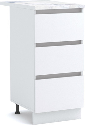 Шкаф-стол кухонный Артём-Мебель Мэри 400мм СН-114.228-р (белый)