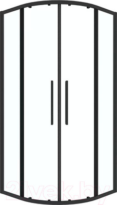 Душевой уголок Grossman Cosmo 80x80x195 / 301.K33.02.8080.21.00 (черный матовый/прозрачное стекло)