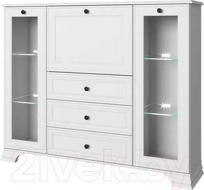 Тумба Anrex Tiffany 2V1D3S (белый)