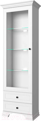 Шкаф с витриной Anrex Tiffany 1V2S (белый)