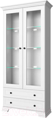 Шкаф с витриной Anrex Tiffany 2V2S (белый)