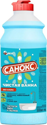 Чистящее средство для ванной комнаты Санокс Чистая ванна (500мл)