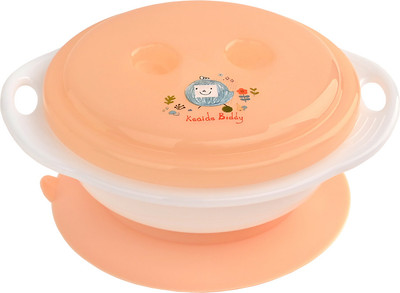 Тарелка для кормления Pituso На присоске с крышкой / KD88662 (оранжевый)