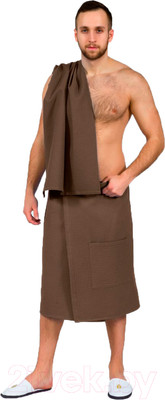 Килт для бани АртПостель Мужской (коричневый)