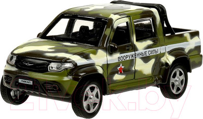 Автомобиль игрушечный Технопарк УАЗ Пикап полиция/война / PICKUP-12DB6-MIP