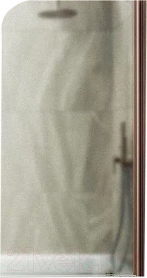 Стеклянная шторка для ванны MaybahGlass MGV-620-2 (сатин стекло/бронзовый)