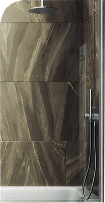 Стеклянная шторка для ванны MaybahGlass MGV-596-5 (прозрачное стекло/хром матовый)