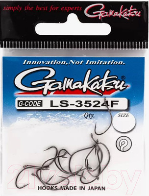 Набор крючков рыболовных Gamakatsu LS-3524F New Label Eyed Hooks Black 14 / 147933-014 (13шт)