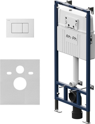 Инсталляция для унитаза AM.PM MasterFit I012710.0201 (белый глянцевый,с кнопкой смыва)