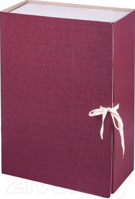 Коробка архивная Staff 126901 (бордовый)