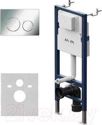 Инсталляция для унитаза AM.PM PrimeFit I012709.0151 (хром глянцевый,с кнопкой смыва)