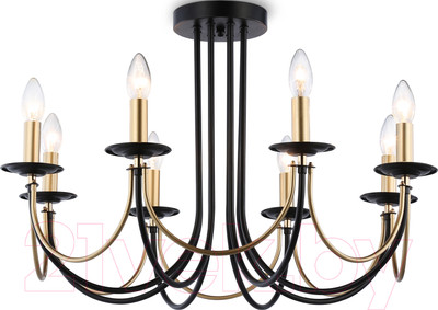 Люстра Ambrella Traditional TR9622/8 BK/CGD (черный/золото)