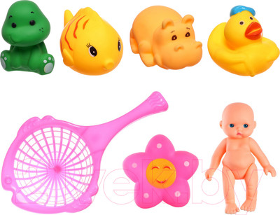 Набор игрушек для ванной Крошка Я Игры с пупсиком / 10095818 (7шт)