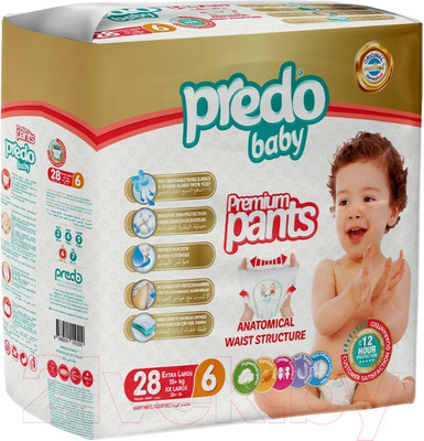 Подгузники-трусики детские Predo Baby Pants №6 15+ кг (28шт)