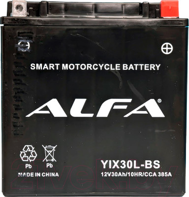 Мотоаккумулятор ALFA battery YIX30L-BS / EB30-3-1 (30 А/ч)