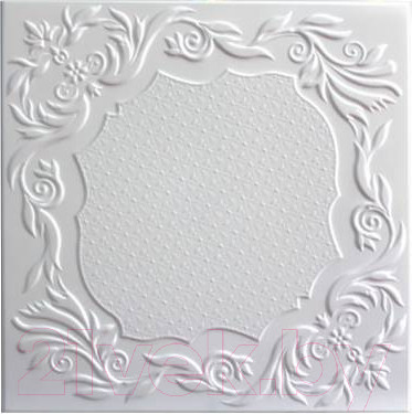 Потолочная плита SOLID С2066 из экструдированного пенополистирола (500x500, уп. 8шт, белый)