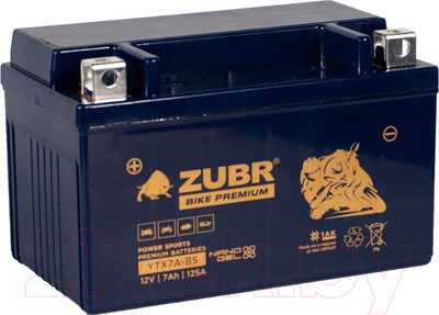 Мотоаккумулятор Zubr Bike Premium L+ / YTX7A-BS (7 А/ч)