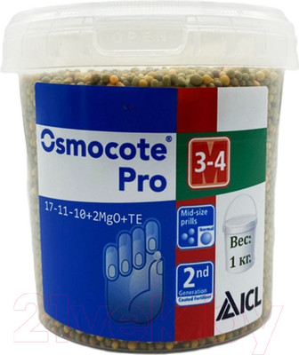 Удобрение Osmocote Про 19-9-10+2MgO+TE 3-4М (1кг)