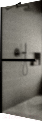 Душевая стенка MaybahGlass 195x119 / MGD-719-6у (сатин стекло/черный)