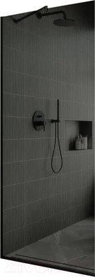 Душевая стенка MaybahGlass MGD-681-6у (графитовое стекло/черный)