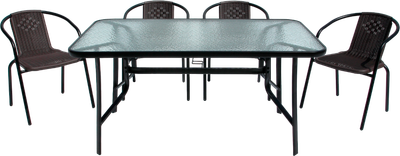 Комплект садовой мебели Garden Story Луис / WR-SX026/SC-094 (коричневый)