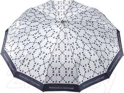 Зонт складной Francesco Molinary 734-24302-FM-GBK (светло-серый)