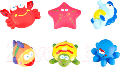 Набор игрушек для ванной Roxy-Kids Морские обитатели / RRT-811-2