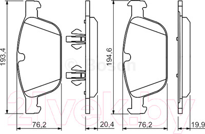Тормозные колодки Bosch 0986494305