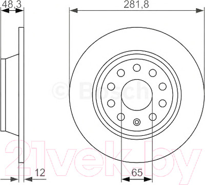Тормозной диск Bosch 0986479247