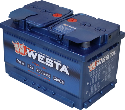 Автомобильный аккумулятор Westa 6СТ-74 VLR Euro низкий Пн00013 (74 А/ч)