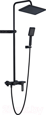 Душевая система со смесителем Ekko E2505-7 (черный матовый)