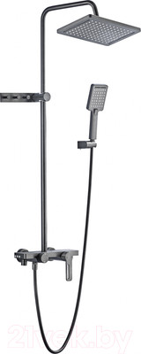 Душевая система со смесителем Ekko E2505-21 (темно-серый)