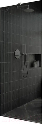 Душевая стенка MaybahGlass 195x79 / MGD-698-5у (графитовое стекло/хром матовый)