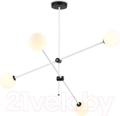 Люстра Ambrella Traditional TR2505/4 WH/BK (белый/черный)