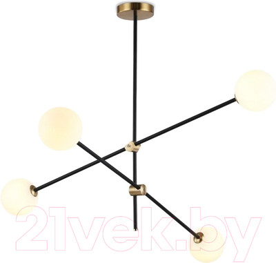 Люстра Ambrella Traditional TR2507/4 BK/BS (черный/латунь)