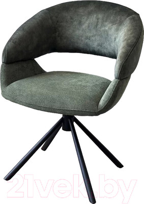 Стул M-City Ember / 621M05618 (7525-156 зеленый велюр/enjoy-355 зеленый ткань/черный)