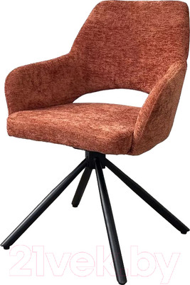 Стул M-City Nuri / 629M05437 (3018-09 терракотовый шенилл/черный)